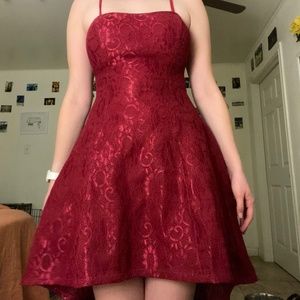 High Low Red Cocktail/Homecoming Dress